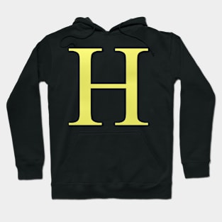 The Letter H  in Shadowed Gold Hoodie